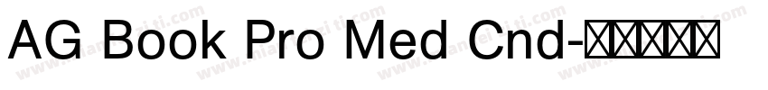 AG Book Pro Med Cnd字体转换